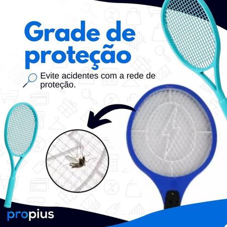 Imagem de Raquete Elétrica Recarregável Mosca Pernilongos Choque