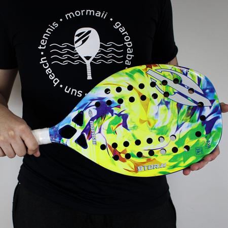 Imagem de Raquete Mormaii Beach Tennis STORM Face Carbono 3K Tie Dye