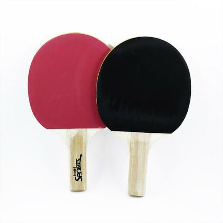 Imagem de Raquete p/Ping Pong Kit com 2 raquetes e 3 bolas - Bel