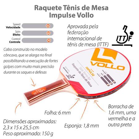 Imagem de Raquete Tênis de Mesa Ping Pong Impulse Profissional ITTF Vollo