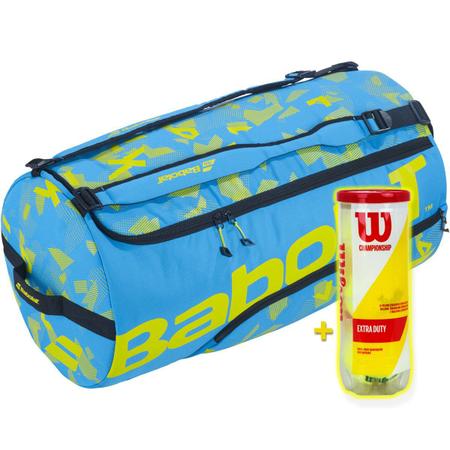 Raqueteira Babolat Duffle XL Azul Amarela Tubo de Bola