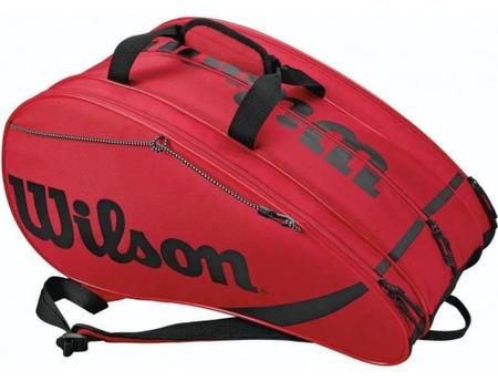 Imagem de Raqueteira Bolsa Wilson Beach Tennis Padel Vermelho 6r