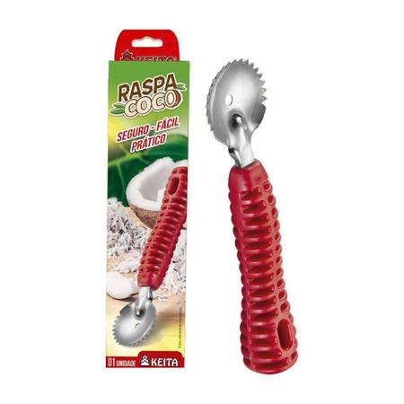 Imagem de Raspa Coco Manual Raspador Em Aço Inox Com Cabo Ergonômico De Alta Resistência