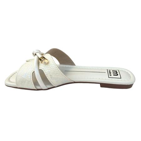 Imagem de Rasteira Feminino Moleca Napa Cobra Off White 5435.416