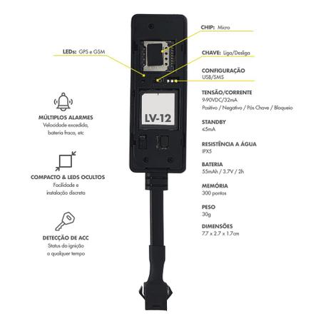 Imagem de Rastreador e Bloqueador Ford Fiesta 2002 2003 2004 2005 2006 Corta Combustível Aplicativo App C/ Chip Tempo Real GPS