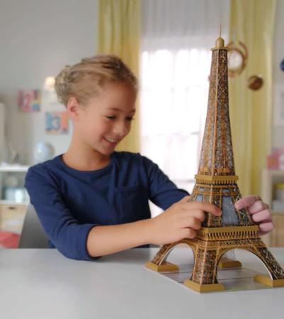 Imagem de Ravensburger Eiffel Tower 216 Peça 3D Quebra-cabeça para crianças e adultos - Tecnologia de clique fácil significa que as peças se encaixam perfeitamente