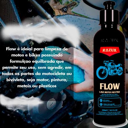 Imagem de Razux By Vonixx Flow 240ml Shampoo para Motos Ph Neutro