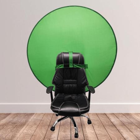 Imagem de Rebatedor Chroma Key Background Verde 110cm com Fixador de Cadeira para Transmissões e Youtubers