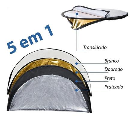 Imagem de Rebatedor E Difusor Circular 5 Em 1 Com 110cm + Bolsa