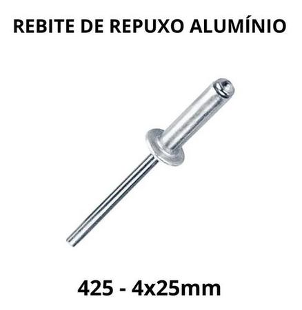Imagem de Rebite De Alumínio Repuxo 425 4x25mm - 50 Unidades