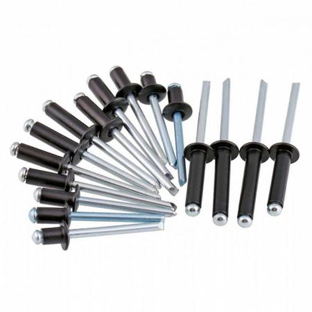 Rebite Rebitop Aluminio Preto Repuxo R308 Mil Imagem de Rebite Rebitop Aluminio Preto Repuxo R308 Mil