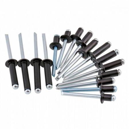 Rebite Rebitop Aluminio Preto Repuxo R308 Mil Imagem de Rebite Rebitop Aluminio Preto Repuxo R308 Mil