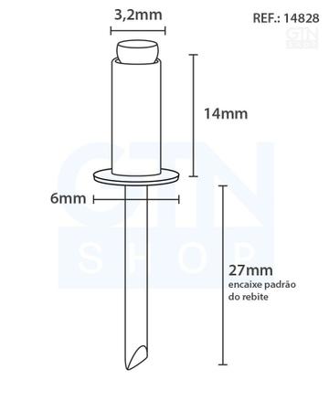 Imagem de Rebite Repuxo Aluminio STEIN Pacote