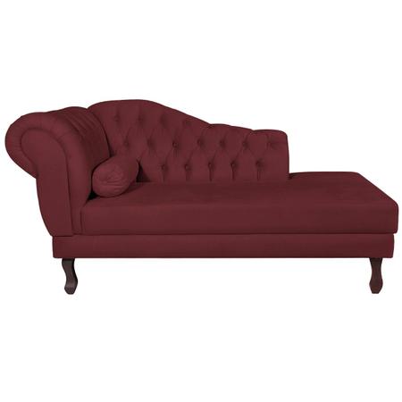 Imagem de Recamier Diana 185cm Lado Direito Suede Bordô - ADJ Decor