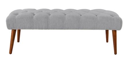 Recamier Rubi 120x Linho Cinza - Dominic Decor Imagem de Recamier Rubi 120x Linho Cinza - Dominic Decor