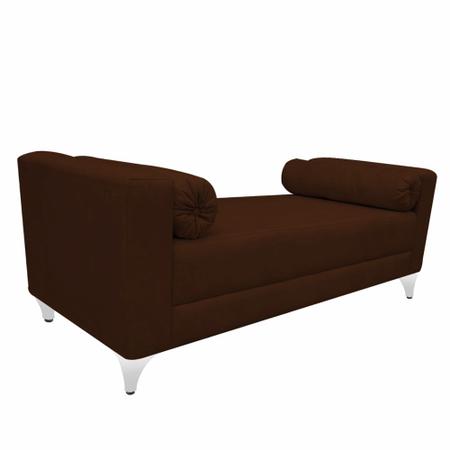 Recamier Sofá Calçadeira Sala Loja Quarto Solteiro Cama Box 0,90cm Versage Pé Cromado Nanda Decor Imagem de Recamier Sofá Calçadeira Sala Loja Quarto Solteiro Cama Box 0,90cm Versage Pé Cromado Nanda Decor