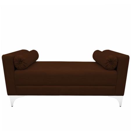 Recamier Sofá Calçadeira Sala Loja Quarto Solteiro Cama Box 0,90cm Versage Pé Cromado Nanda Decor Imagem de Recamier Sofá Calçadeira Sala Loja Quarto Solteiro Cama Box 0,90cm Versage Pé Cromado Nanda Decor