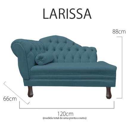 Imagem de Recamier Sofá Direito Larissa 120cm Sala Suede Royal - INCASA DECOR