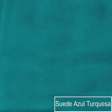 Imagem de Recamier Vanessa 160cm Lado Esquerdo Suede Azul Turquesa - Amarena Móveis