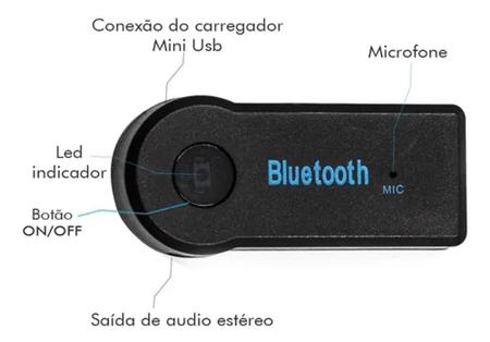 Imagem de Receptor Bluetooth 3.0 Adaptador Música Carro/caixa P2 Aux