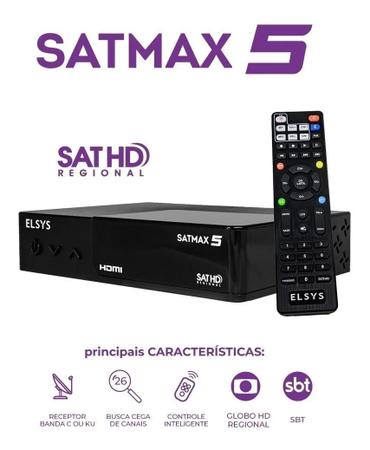 Imagem de Receptor Digital Full Hd Satmax 5 Banda Etrs70