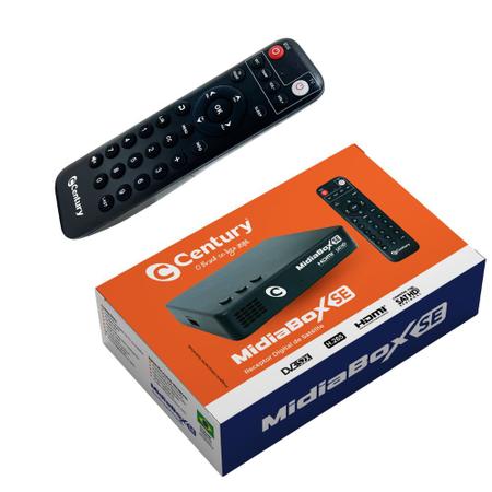 Imagem de Receptor Midiabox B5 Century Hd Digital Tv Banda Ku, C E 5g Com Cabo P2 Para Parabólica