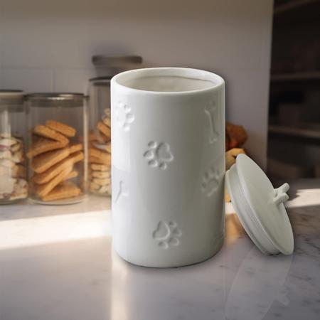 Imagem de Recipiente de guloseimas para cães NIXBYO Frasco hermético de cerâmica para cães
