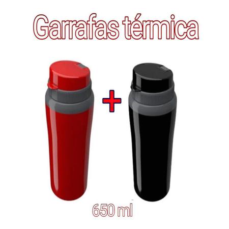 Imagem de recipiente hermético Garrafa térmica academia escritório treino colégio parede dupla