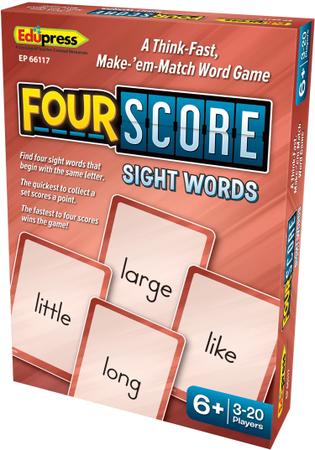 Imagem de Recursos criados pelo professor do jogo de cartas Four Score Sight Words