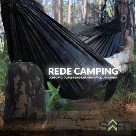 Rede Camping com Mosqueteiro SAFO MILITAR Cores Camuflada Imagem de Rede Camping com Mosqueteiro SAFO MILITAR Cores Camuflada