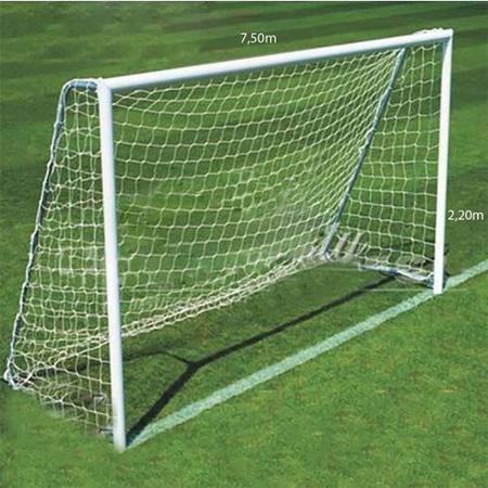 Rede de Futebol de Campo Oficial Fio 4 mm Seda - 7,50 x 2,50