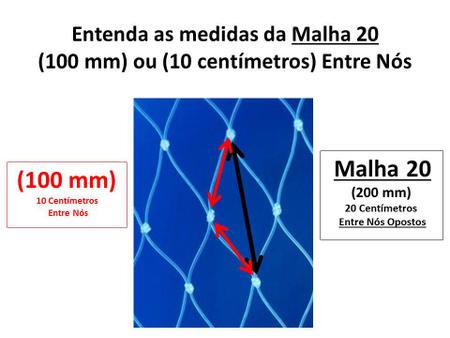 Imagem de Rede de Pesca Malha 20 Fio 0,40 2,40 Altura Comp. 50 Metros E. Embutido Rede Pronta Profissional