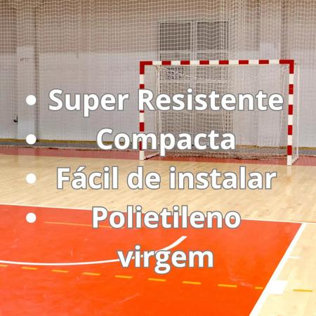 Imagem de Rede Futebol De Salão Futsal Fio 4mm Rede Branco Reforçado