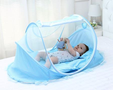 Imagem de Rede mosquiteira portátil da cama do bebê recém-nascido com Stow