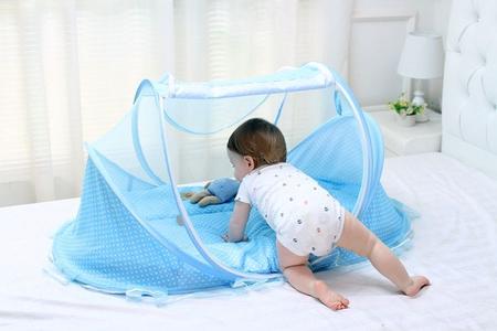 Imagem de Rede mosquiteira portátil da cama do bebê recém-nascido com Stow