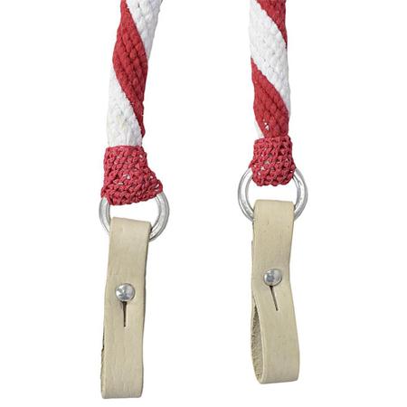 Rédea de Algodão SV0966 - Vermelho e branco - Selaria Vertentes Imagem de Rédea de Algodão SV0966 - Vermelho e branco