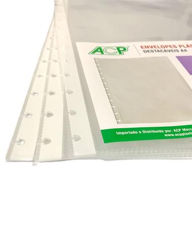 Imagem de Refil de Envelopes Plásticos Para Pasta Catalogo inteligente 20 Unidades A4