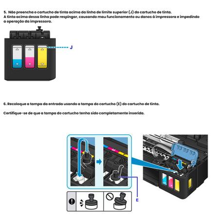 Imagem de Refil de Tinta GI-190 Magenta compatível impressora Canon Pixma G4100