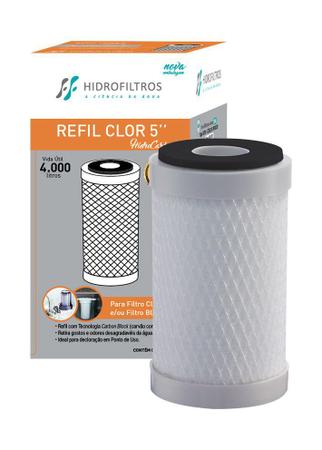 Imagem de Refil Filtro Clor 5" Hidrofiltros - Carbon Block