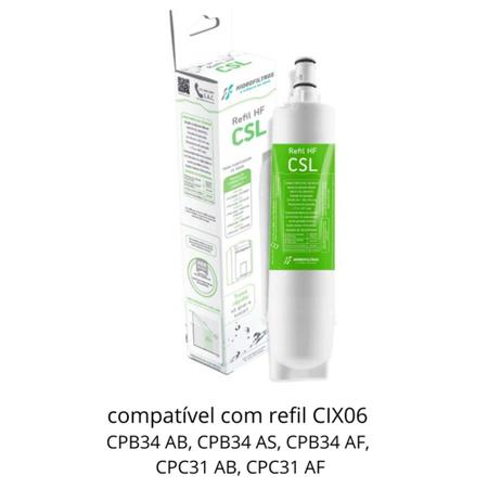 Imagem de Refil Filtro Compatível Purificador Consul CIX06 - CPB34AB-CPB34AS-CPB34AF-CPC31AB-CPC31AF - Hidro