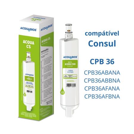 Imagem de Refil Filtro Compatível Purificadores Consul CPB36AB e CPB36AF  - Kit2 CS Acquabios 