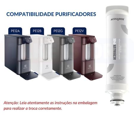 Imagem de Refil Filtro Para Purificador Acqua Pure Electrolux PE12 Acquabios Acqualux