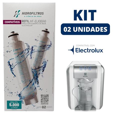 Imagem de Refil Filtro para Purificador de água Electrolux Compatível Vela Elx 30/40 Kit 2