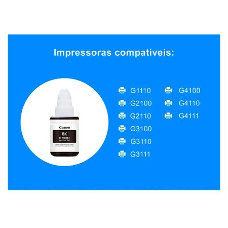 Imagem de Refil Garrafa de Tinta Canon Preto GI-190 135ml