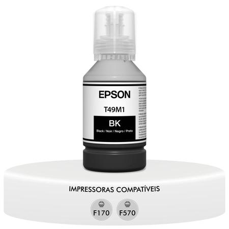 Imagem de Refil Garrafa de Tinta Epson T49M120 Preta - Original Sublimatica Compatível SureColor F170 F570 F571