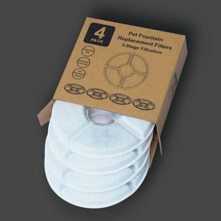 Refil Para Bebedouro Fonte Pet Kit 4 Refis Filtro Purificador Carvão Ativado Para Gatos Cães Cão PET - Newpet Imagem de Refil Para Bebedouro Fonte Pet Kit 4 Refis Filtro Purificador Carvão Ativado Para Gatos Cães Cão PET