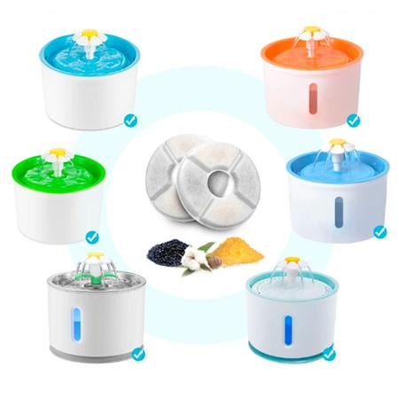 Refil Para Bebedouro Fonte Pet Kit 4 Refis Filtro Purificador Carvão Ativado Para Gatos Cães Cão PET - Newpet Imagem de Refil Para Bebedouro Fonte Pet Kit 4 Refis Filtro Purificador Carvão Ativado Para Gatos Cães Cão PET