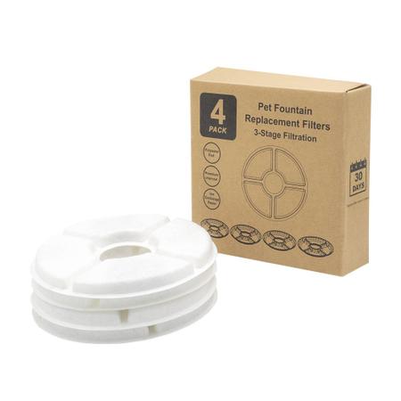 Refil Para Bebedouro Fonte Pet Kit 4 Refis Filtro Purificador Carvão Ativado Para Gatos Cães Cão PET - Newpet Imagem de Refil Para Bebedouro Fonte Pet Kit 4 Refis Filtro Purificador Carvão Ativado Para Gatos Cães Cão PET