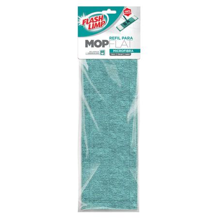 Refil Para Mop Flat Microfibra Lavável Em Máquina - FLASH LIMP Imagem de Refil Para Mop Flat Microfibra Lavável Em Máquina