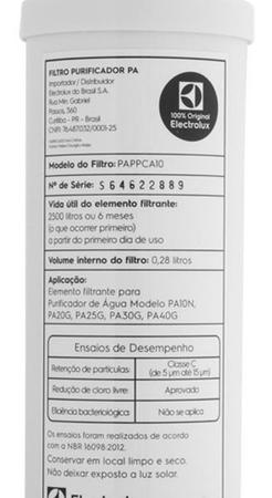 Imagem de Refil para Purificador de Água Electrolux PA10N / PA20G / PA25G / PA30G / PA40G